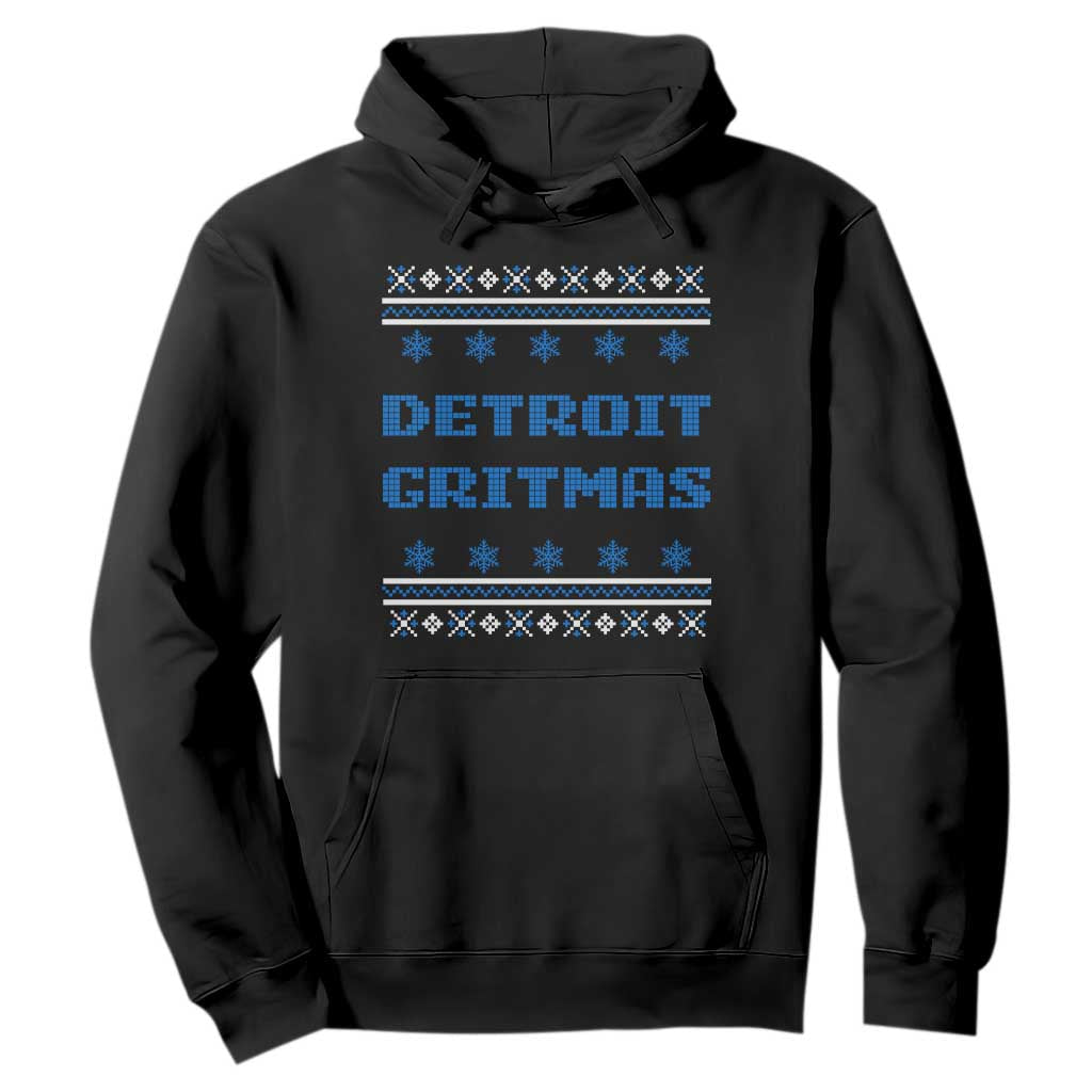 Detroit Ugly Christmas Hoodie Michigan 313 City TS10 Black Print Your Wear
