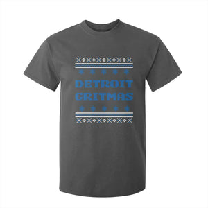 Detroit Ugly Christmas T Shirt For Kid Michigan 313 City TS10 Dark Heather Print Your Wear