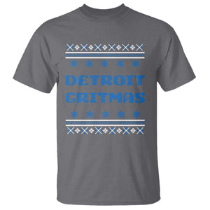 Detroit Ugly Christmas T Shirt Michigan 313 City TS10 Charcoal Print Your Wear