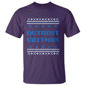 Detroit Ugly Christmas T Shirt Michigan 313 City TS10 Purple Print Your Wear