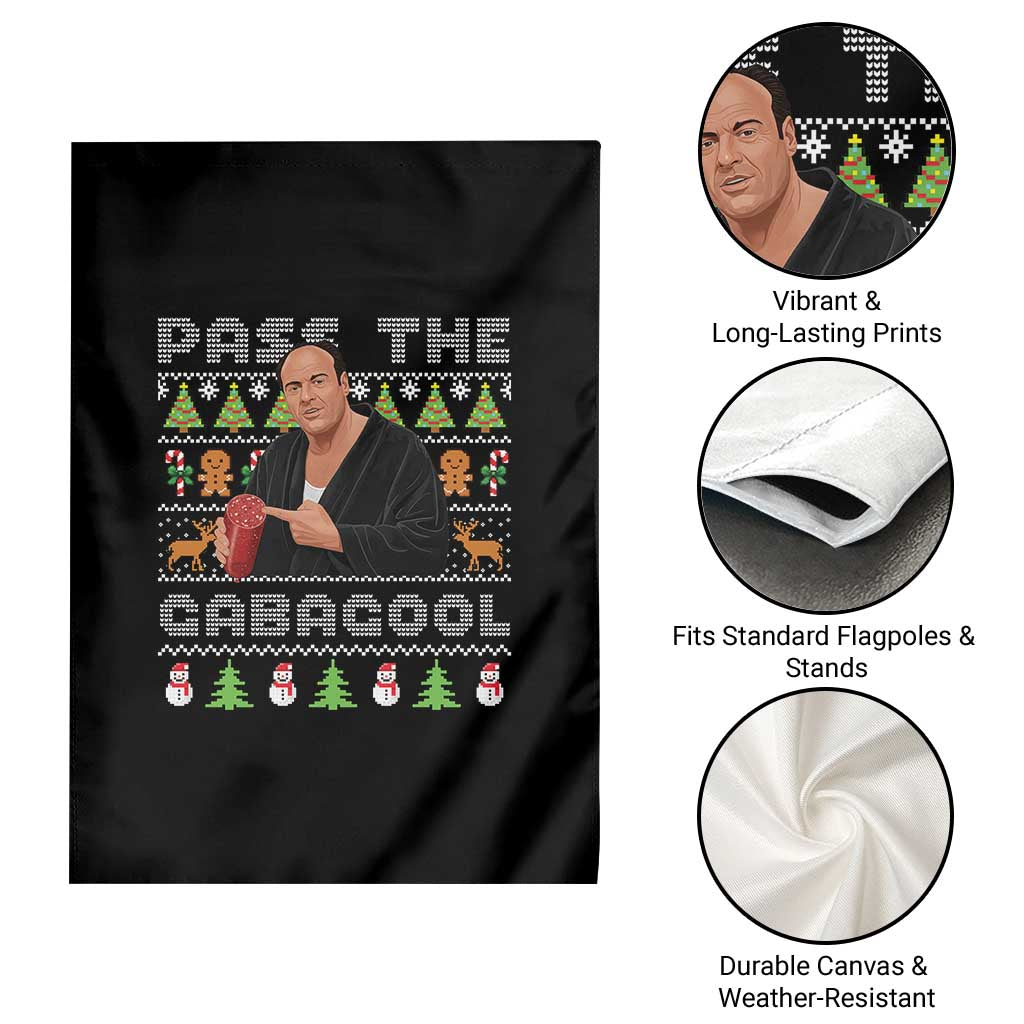 Christmas Pass The Gabagool Garden Flag Retro TV Show Funny Ugly Xmas TS10 Print Your Wear