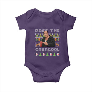 Christmas Pass The Gabagool Baby Onesie Retro TV Show Funny Ugly Xmas TS10 Purple Print Your Wear