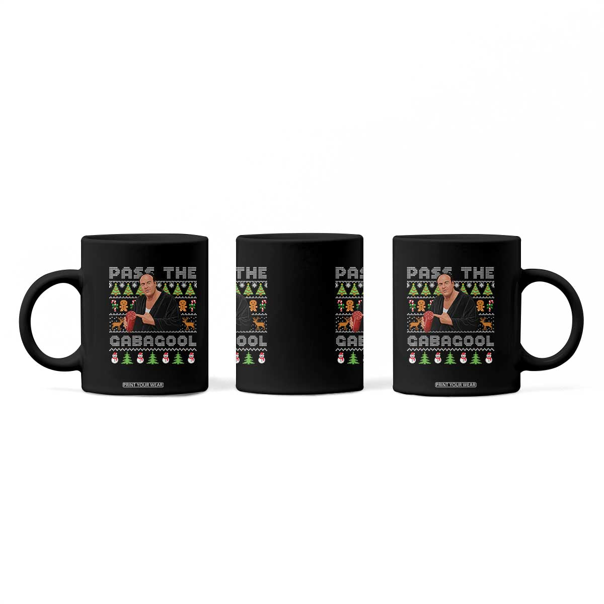 Christmas Pass The Gabagool Coffee Mug Retro TV Show Funny Ugly Xmas TS10 Print Your Wear