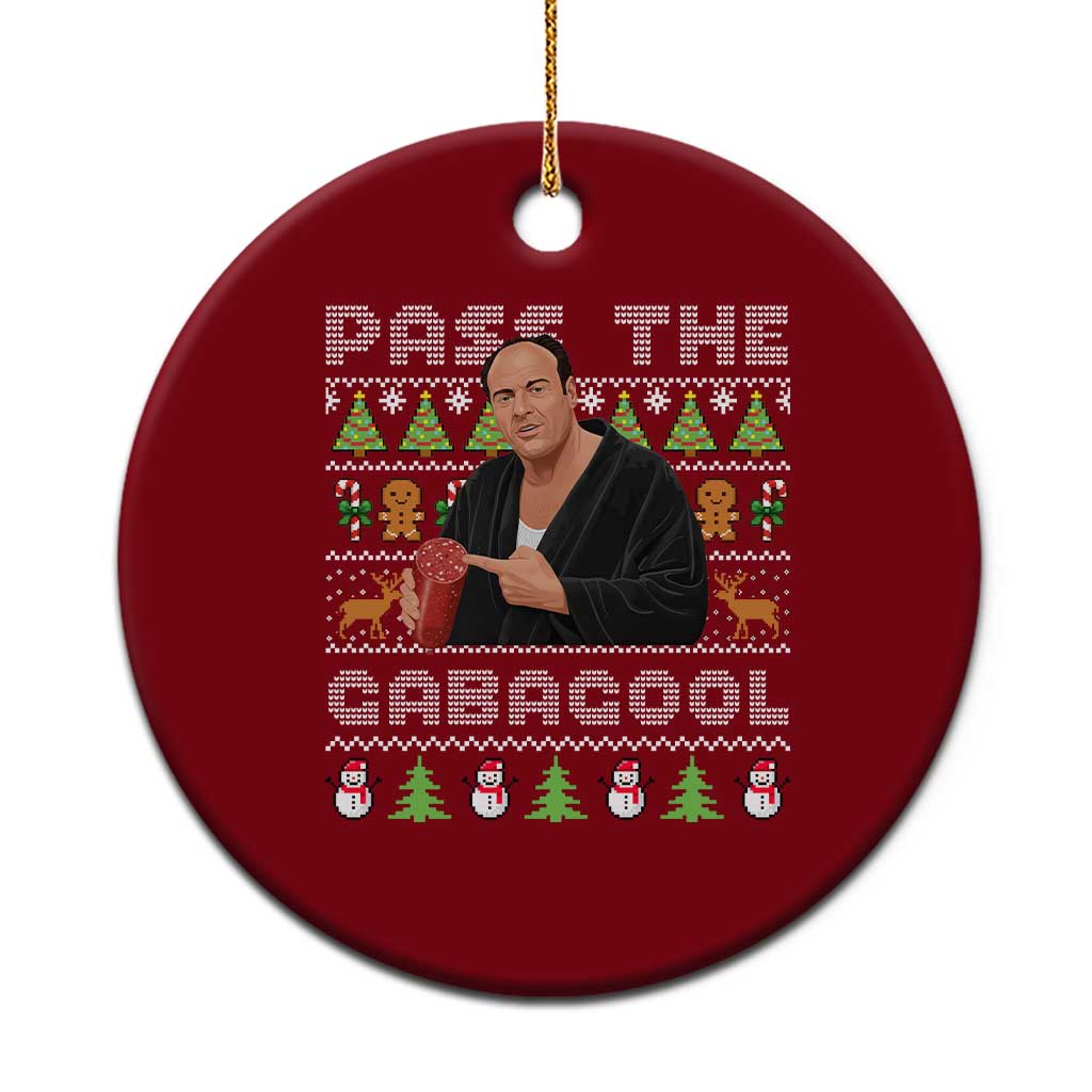 Christmas Pass The Gabagool Ceramic Ornament Retro TV Show Funny Ugly Xmas TS10 1pc Red Print Your Wear