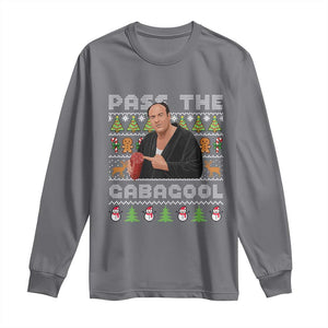 Christmas Pass The Gabagool Long Sleeve Shirt Retro TV Show Funny Ugly Xmas TS10 Charcoal Print Your Wear