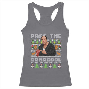 Christmas Pass The Gabagool Racerback Tank Top Retro TV Show Funny Ugly Xmas TS10 Charcoal Print Your Wear