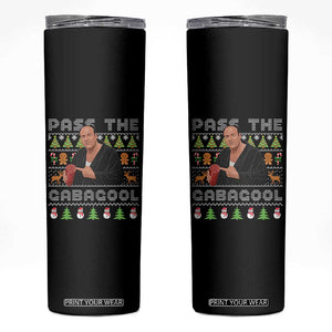 Christmas Pass The Gabagool Skinny Tumbler Retro TV Show Funny Ugly Xmas TS10 Black Print Your Wear