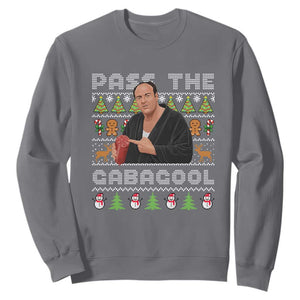 Christmas Pass The Gabagool Sweatshirt Retro TV Show Funny Ugly Xmas TS10 Charcoal Print Your Wear