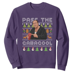 Christmas Pass The Gabagool Sweatshirt Retro TV Show Funny Ugly Xmas TS10 Purple Print Your Wear