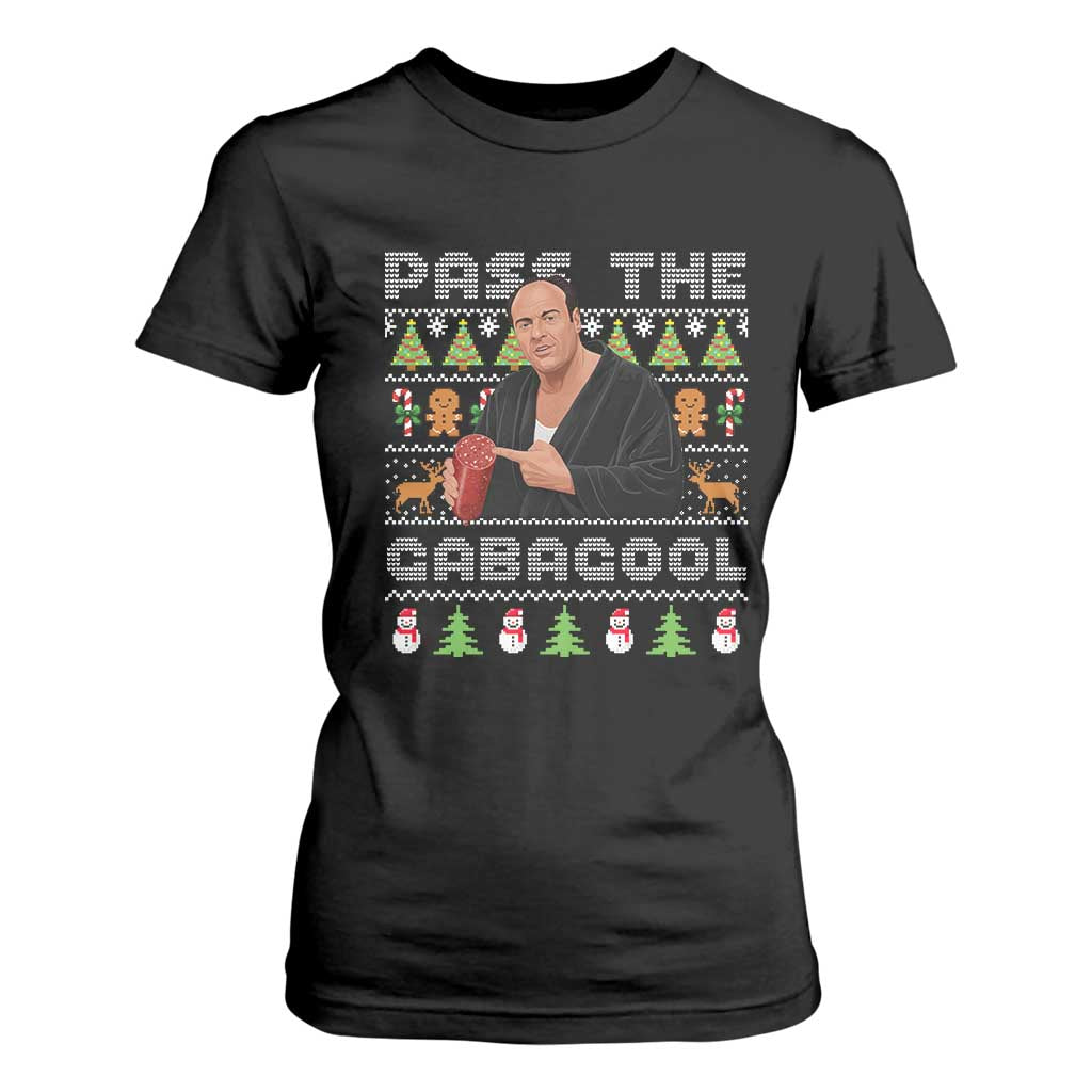 Christmas Pass The Gabagool T Shirt For Women Retro TV Show Funny Ugly Xmas TS10 Black Print Your Wear