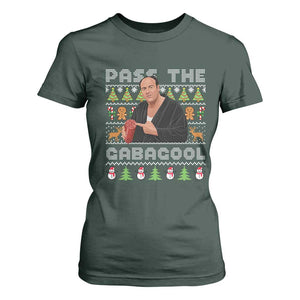 Christmas Pass The Gabagool T Shirt For Women Retro TV Show Funny Ugly Xmas TS10 Dark Forest Green Print Your Wear