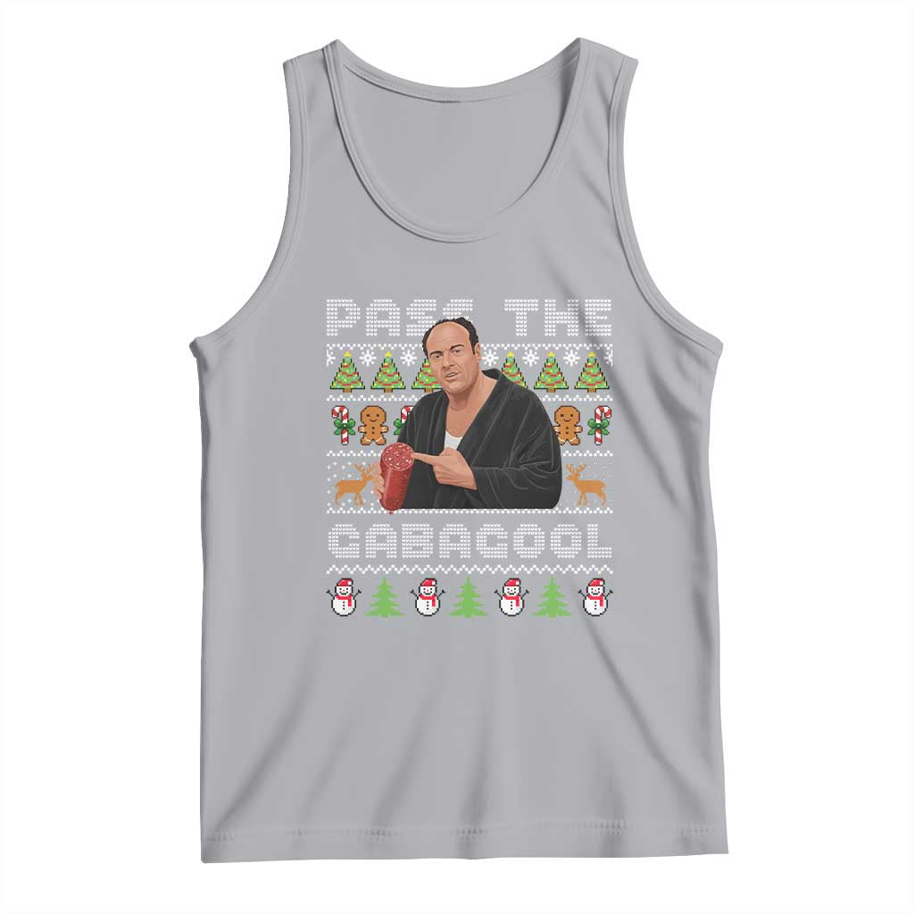 Christmas Pass The Gabagool Tank Top Retro TV Show Funny Ugly Xmas TS10 Athletic Heather Print Your Wear