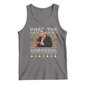 Christmas Pass The Gabagool Tank Top Retro TV Show Funny Ugly Xmas TS10 Deep Heather Print Your Wear