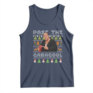 Christmas Pass The Gabagool Tank Top Retro TV Show Funny Ugly Xmas TS10 Navy Print Your Wear