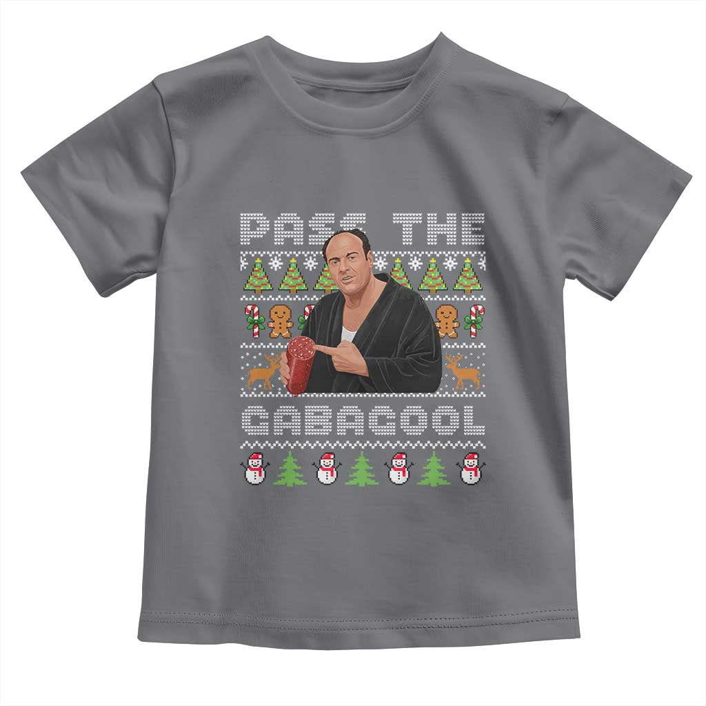 Christmas Pass The Gabagool Toddler T Shirt Retro TV Show Funny Ugly Xmas TS10 Charcoal Print Your Wear