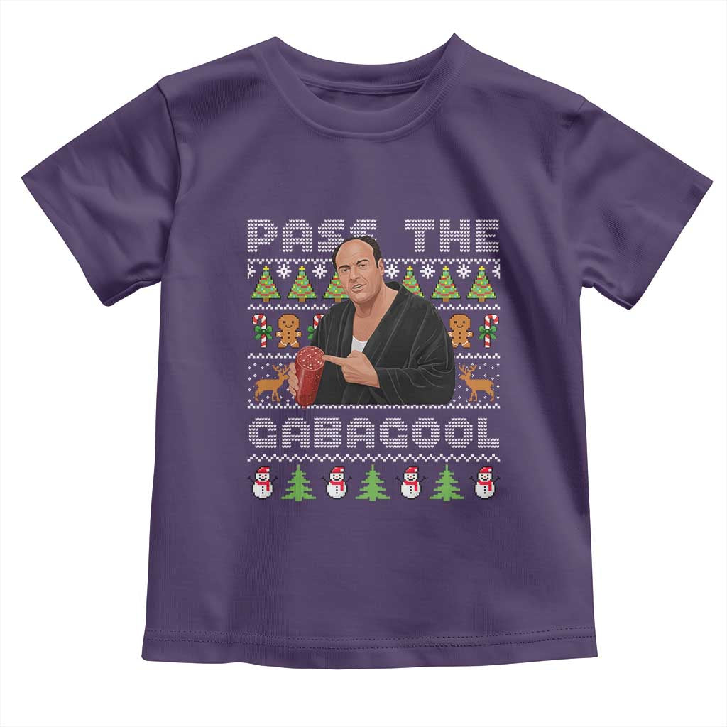 Christmas Pass The Gabagool Toddler T Shirt Retro TV Show Funny Ugly Xmas TS10 Purple Print Your Wear