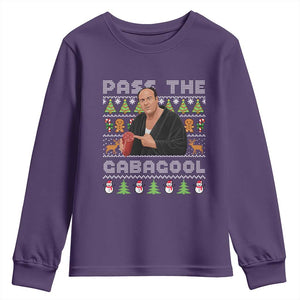 Christmas Pass The Gabagool Youth Sweatshirt Retro TV Show Funny Ugly Xmas TS10 Purple Print Your Wear