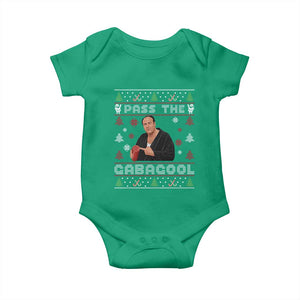 Pass The Gabagool Ugly Christmas Baby Onesie Retro TV Show Funny TS10 Irish Green Print Your Wear