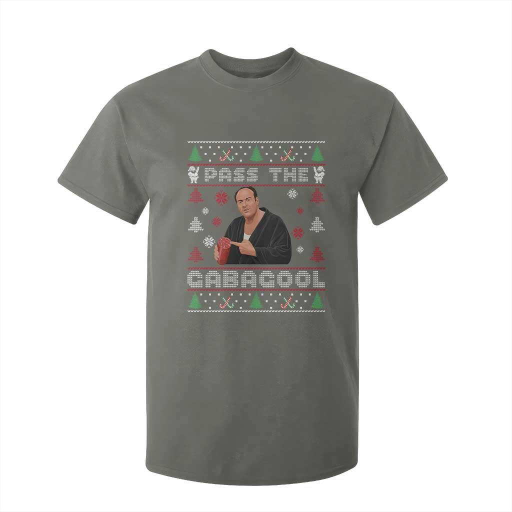 Pass The Gabagool Ugly Christmas T Shirt For Kid Retro TV Show Funny TS10 Military Green Print Your Wear