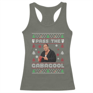 Pass The Gabagool Ugly Christmas Racerback Tank Top Retro TV Show Funny TS10 Military Green Print Your Wear