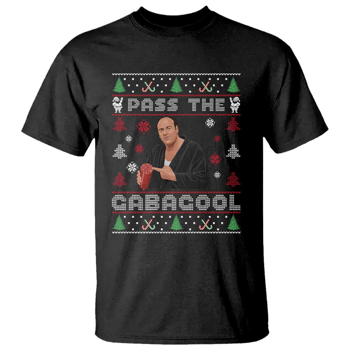 Pass The Gabagool Ugly Christmas T Shirt Retro TV Show Funny TS10 Black Print Your Wear