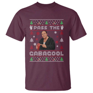 Pass The Gabagool Ugly Christmas T Shirt Retro TV Show Funny TS10 Maroon Print Your Wear