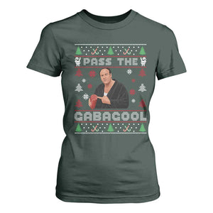 Pass The Gabagool Ugly Christmas T Shirt For Women Retro TV Show Funny TS10 Dark Forest Green Print Your Wear