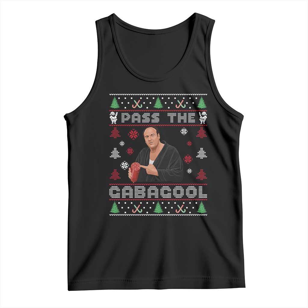 Pass The Gabagool Ugly Christmas Tank Top Retro TV Show Funny TS10 Black Print Your Wear