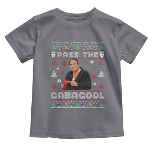 Pass The Gabagool Ugly Christmas Toddler T Shirt Retro TV Show Funny TS10 Charcoal Print Your Wear
