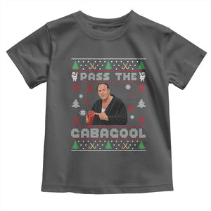 Pass The Gabagool Ugly Christmas Toddler T Shirt Retro TV Show Funny TS10 Dark Heather Print Your Wear