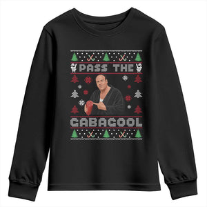 Pass The Gabagool Ugly Christmas Youth Sweatshirt Retro TV Show Funny TS10 Black Print Your Wear