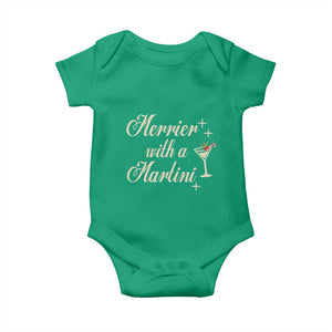 Merrier With a Martini Christmas Baby Onesie TS10 Irish Green Print Your Wear