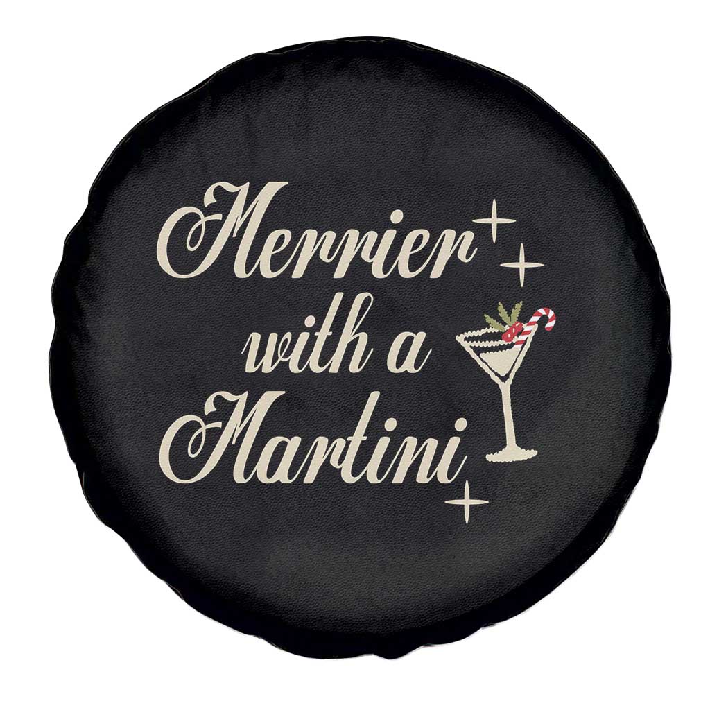 Merrier With a Martini Christmas Spare Tire Cover TS10 Print Your Wear