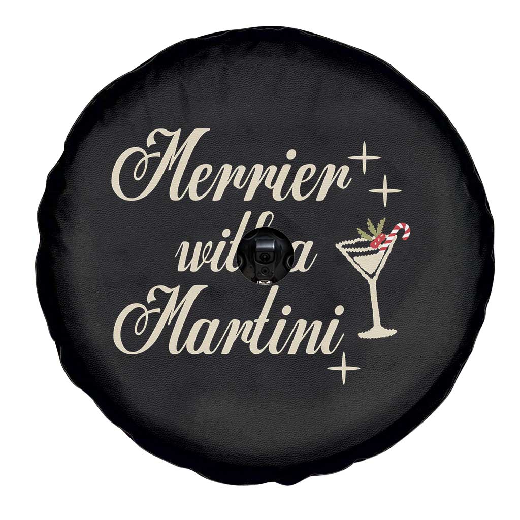 Merrier With a Martini Christmas Spare Tire Cover TS10 Print Your Wear