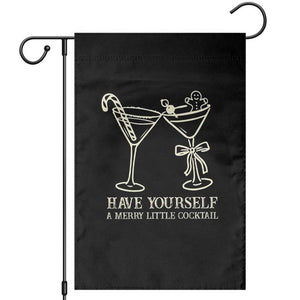 Christmas Cocktail Garden Flag Merry Little Cocktail Espresso Martini TS10 Black Print Your Wear