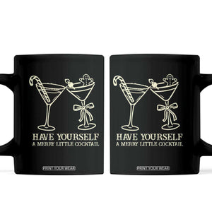 Christmas Cocktail Coffee Mug Merry Little Cocktail Espresso Martini TS10 Black Print Your Wear
