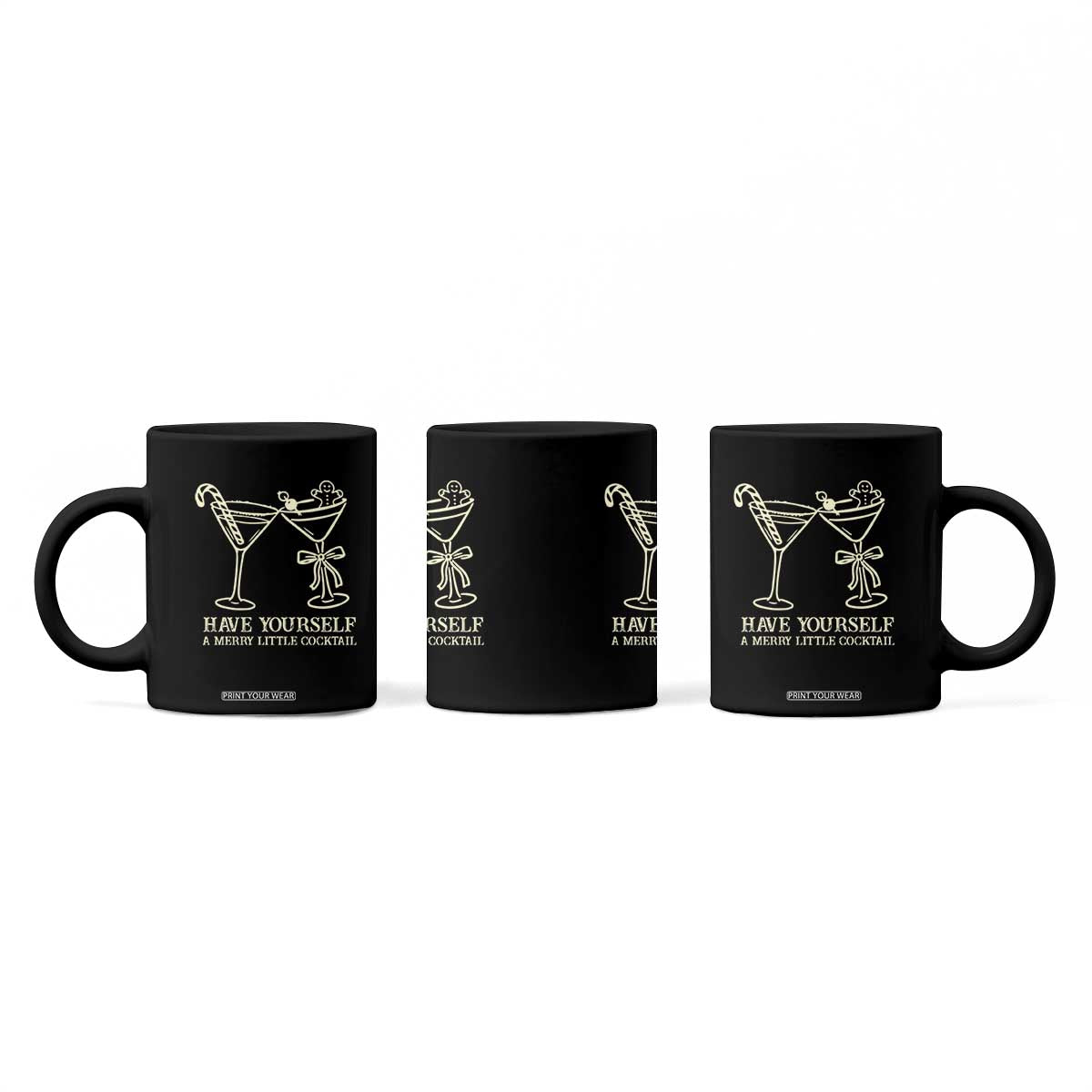 Christmas Cocktail Coffee Mug Merry Little Cocktail Espresso Martini TS10 Print Your Wear