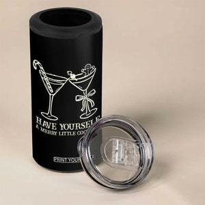 Christmas Cocktail 4 in 1 Can Cooler Tumbler Merry Little Cocktail Espresso Martini TS10 Print Your Wear