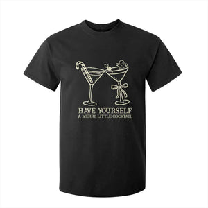 Christmas Cocktail T Shirt For Kid Merry Little Cocktail Espresso Martini TS10 Black Print Your Wear