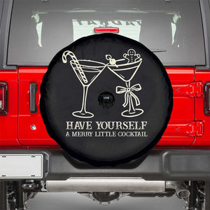 Christmas Cocktail Spare Tire Cover Merry Little Cocktail Espresso Martini TS10 Black Print Your Wear