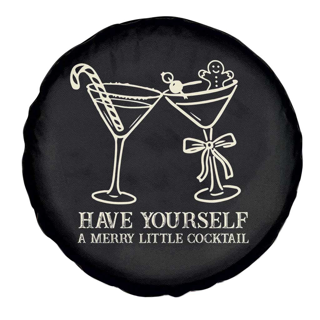 Christmas Cocktail Spare Tire Cover Merry Little Cocktail Espresso Martini TS10 Print Your Wear