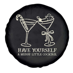 Christmas Cocktail Spare Tire Cover Merry Little Cocktail Espresso Martini TS10 Print Your Wear
