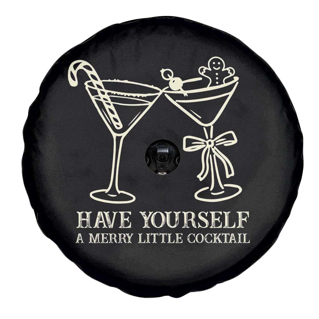 Christmas Cocktail Spare Tire Cover Merry Little Cocktail Espresso Martini TS10 Print Your Wear