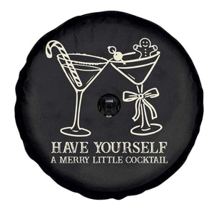 Christmas Cocktail Spare Tire Cover Merry Little Cocktail Espresso Martini TS10 Print Your Wear