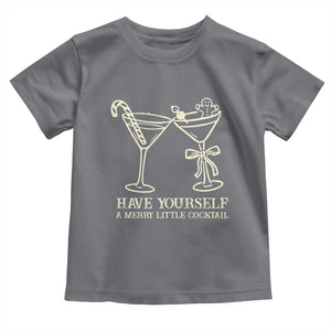 Christmas Cocktail Toddler T Shirt Merry Little Cocktail Espresso Martini TS10 Charcoal Print Your Wear