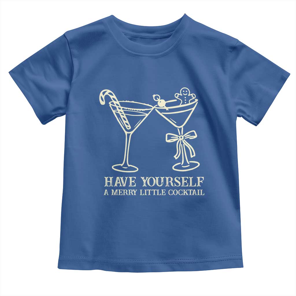 Christmas Cocktail Toddler T Shirt Merry Little Cocktail Espresso Martini TS10 Royal Blue Print Your Wear
