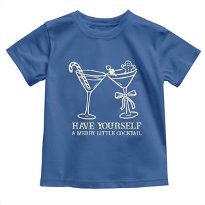 Christmas Cocktail Toddler T Shirt Merry Little Cocktail Espresso Martini TS10 Royal Blue Print Your Wear