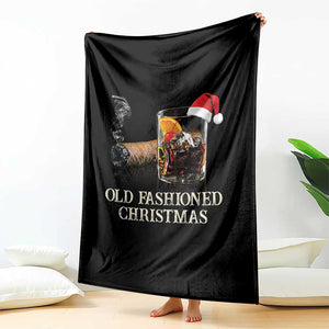 Old Fashioned Cocktail Christmas Throw Blanket Funny Bourbon Cocktail Drink TS10 Print Your Wear
