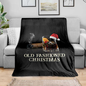 Old Fashioned Cocktail Christmas Throw Blanket Funny Bourbon Cocktail Drink TS10 Print Your Wear