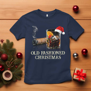 Old Fashioned Cocktail Christmas T Shirt Funny Bourbon Cocktail Drink TS10 Navy Print Your Wear